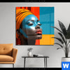 Acrylglasbild Afrikanische Frau Mit Turban Quadrat Produktvorschau