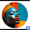 Acrylglasbild Afrikanische Frau Mit Turban Rund Motivvorschau