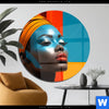 Acrylglasbild Afrikanische Frau Mit Turban Rund Produktvorschau