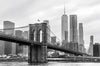 Acrylglasbild Brooklyn Bridge Schwarzweiss Schmal Crop
