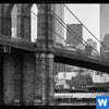 Acrylglasbild Brooklyn Bridge Schwarzweiss Schmal Zoom