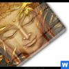 Acrylglasbild Buddha Bambus In Gold Rund Materialbild