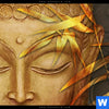 Acrylglasbild Buddha Bambus In Gold Rund Zoom