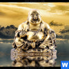 Acrylglasbild Buddha Bei Sonnenaufgang Rund Zoom