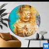 Acrylglasbild Buddha Gold Tuerkis Rund Produktvorschau