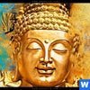 Acrylglasbild Buddha Gold Tuerkis Rund Zoom