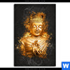 Acrylglasbild Buddha Golden Splash Hochformat Motivvorschau