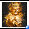Acrylglasbild Buddha Golden Splash Quadrat Motivvorschau