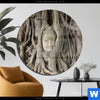 Acrylglasbild Buddha In Baumwurzeln Rund Produktvorschau