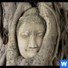 Acrylglasbild Buddha In Baumwurzeln Rund Zoom