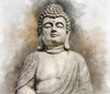 Acrylglasbild Buddha In Frieden Rund Crop