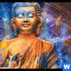Acrylglasbild Buddha In Meditation Rund Zoom