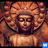 Acrylglasbild Buddha Lotusbluete Rund Zoom