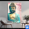 Acrylglasbild Buddha Statue Mit Kirschblueten Hochformat Produktvorschau