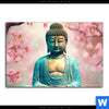 Acrylglasbild Buddha Statue Mit Kirschblueten Querformat Motivvorschau