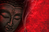 Acrylglasbild Buddha Weihrauch Rund Crop