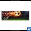 Acrylglasbild Feuriger Fussball Panorama Motivvorschau