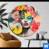 Acrylglasbild Florales Frauenportraet Fiona Rund Produktvorschau