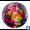 Acrylglasbild Florales Frauenportraet Rosalie Rund Motivvorschau