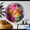 Acrylglasbild Florales Frauenportraet Rosalie Rund Produktvorschau