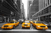 Acrylglasbild Gelbe Taxis New York Panorama Crop