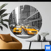 Acrylglasbild Gelbe Taxis New York Rund Produktvorschau