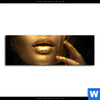 Acrylglasbild Goldene Lippen Panorama Motivvorschau