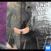 Acrylglasbild Grunge Elefant Panorama Zoom