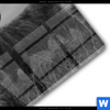 Acrylglasbild Hochland Rind Schwarz Weiss Panorama Materialbild