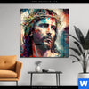 Acrylglasbild Jesus Christus Mit Dornenkrone Quadrat Produktvorschau