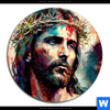 Acrylglasbild Jesus Christus Mit Dornenkrone Rund Motivvorschau