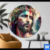 Acrylglasbild Jesus Christus Mit Dornenkrone Rund Produktvorschau