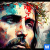 Acrylglasbild Jesus Christus Mit Dornenkrone Rund Zoom