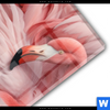 Acrylglasbild Kuschelnde Flamingos Hochformat Materialbild