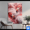 Acrylglasbild Kuschelnde Flamingos Hochformat Produktvorschau