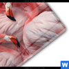 Acrylglasbild Kuschelnde Flamingos Quadrat Materialbild
