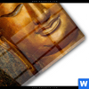 Acrylglasbild Laechelnder Buddha In Gold Rund Materialbild