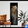 Acrylglasbild Leopard In Der Dunkelheit Schmal Produktvorschau
