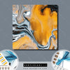 Acrylglasbild Luxury Abstract Fluid Art No 4 Quadrat Materialbild