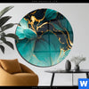 Acrylglasbild Marmor Blueten In Tuerkis Gold Rund Produktvorschau
