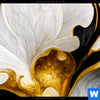 Acrylglasbild Marmor Blueten In Weiss Gold Querformat Zoom