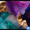 Acrylglasbild Marmorstruktur Lavendel Panorama Zoom