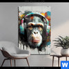 Acrylglasbild Musikalischer Affe Hochformat Produktvorschau