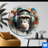 Acrylglasbild Musikalischer Affe Rund Produktvorschau