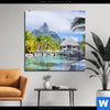 Acrylglasbild Palmen Berg Auf Insel Quadrat Produktvorschau