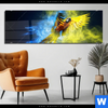 Acrylglasbild Papagei Farbexplosion Panorama Produktvorschau