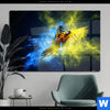 Acrylglasbild Papagei Farbexplosion Querformat Produktvorschau