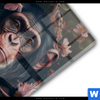 Acrylglasbild Schimpanse Zwischen Blumen Hochformat Materialbild