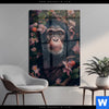 Acrylglasbild Schimpanse Zwischen Blumen Hochformat Produktvorschau