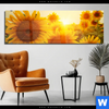 Acrylglasbild Sonnenblumen Im Abendlicht Panorama Produktvorschau